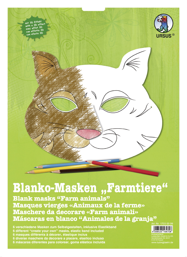 Masques Blanco animaux de ferme